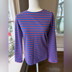 Tory Burch Diver Striped Top